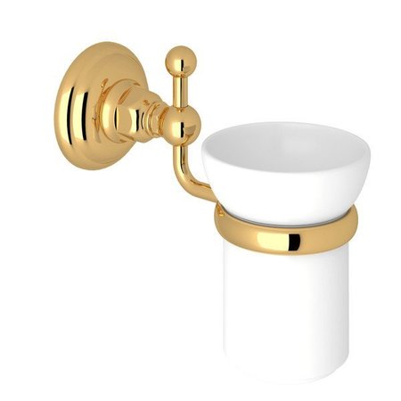 ROHL Wall Mounted Single Tumbler Holder In Italian Brass A1488IB